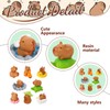 GlamRays Mini Capybara Figurine 13 Pieces Small Capybaras for Dashboard