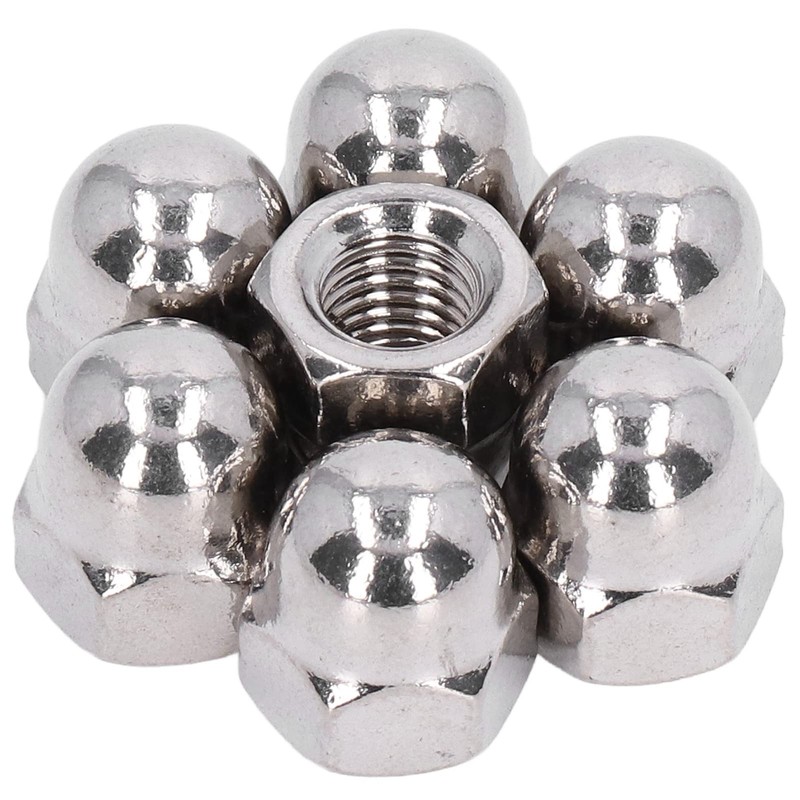 50Pcs Stainless Steel Acorn Cap Nut, Hex Dome Cap Assortment