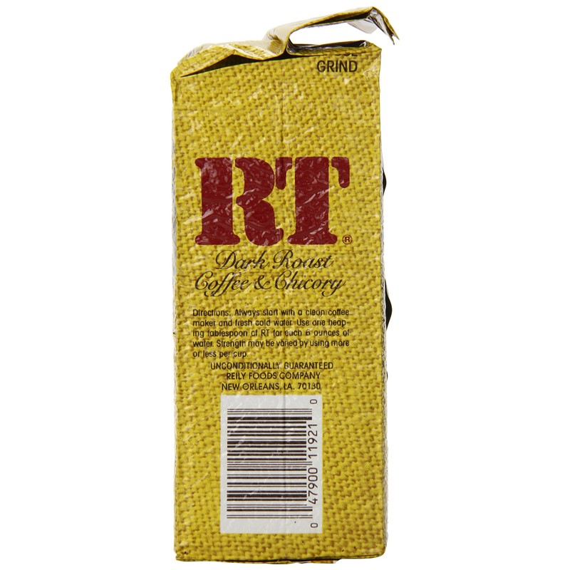 RT Dark Roast Ground Coffee & Chicory 13 oz. Brick