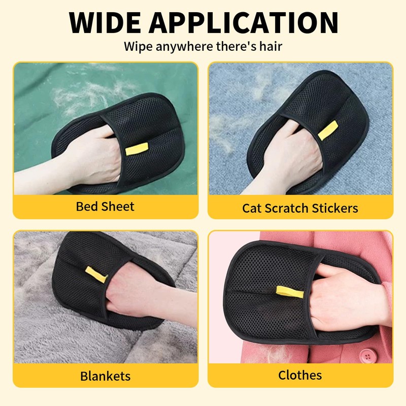 QIYUDA 1 Pcs Pets Static Removal Gloves, Reusable Cat Dog