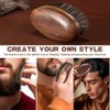 Beard Brush, Black Walnut Boar Bristles Brush for Beard Hair