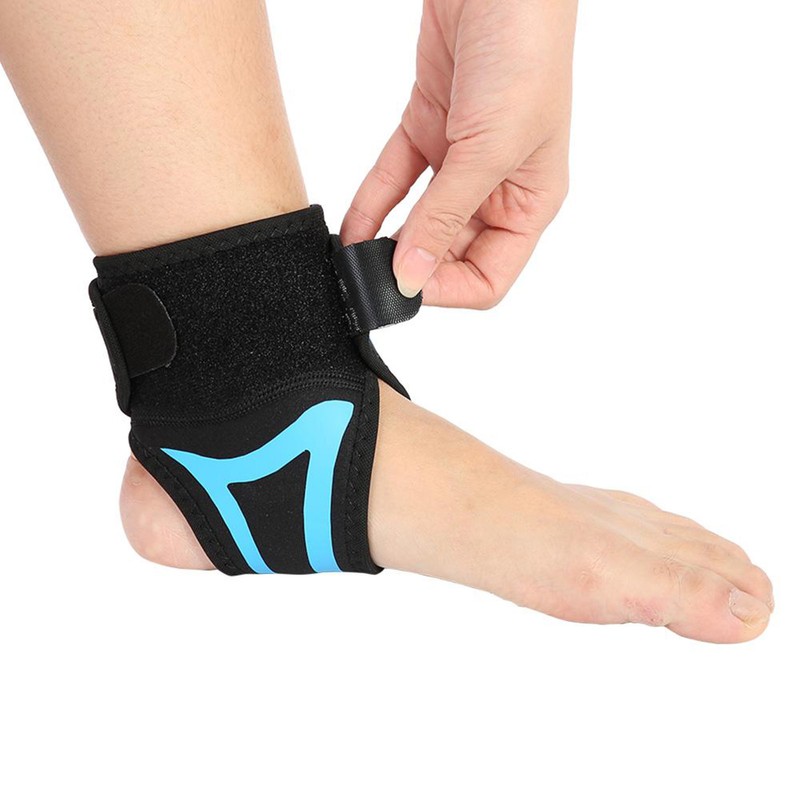 Ankle Support Brace Protector Adjustable Foot Achilles Strap Bandage Blue