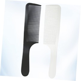 Baluue 4pcs Curved Barber Clipper Comb Professional Hair Cutting Comb for Men Static Design Ergonomic Shape for Easy Styling and Precision Hairdressing Black White