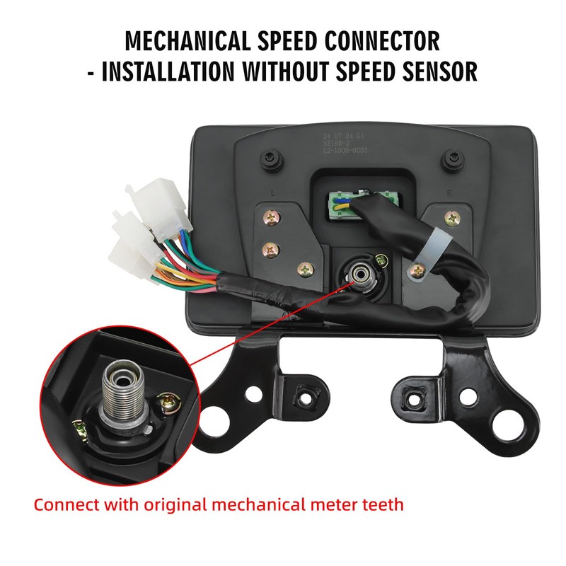 MAIMEIMI Motorcycle Speedometer Cluster Mechanical Digital Speedometer for Moto with