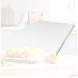 Acrylic Cutting Board with Counter Lip, White Cutting Boards for Kitchen, Non Slip Cutting Board for Countertop, Kitchen Gadgets, Minimalist Counter Decor, Aesthetic Kitchen Decor (White, 16.1"x12.5")