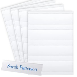 Yexiya 2x8'' Name Plate Inserts 30 Sheets/ 120 Blanks Perforated Paper for Desk Print or Write Blank Paper Name Badge Inserts for Business Meetings Corporate Events(30 Pack,8 x 2 Inch)