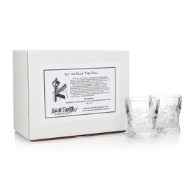HISTORY COMPANY New Orleans “French Quarter” Old-Fashioned Crystal Cocktail Glass 2-Piece Set (Gift Box Collection)