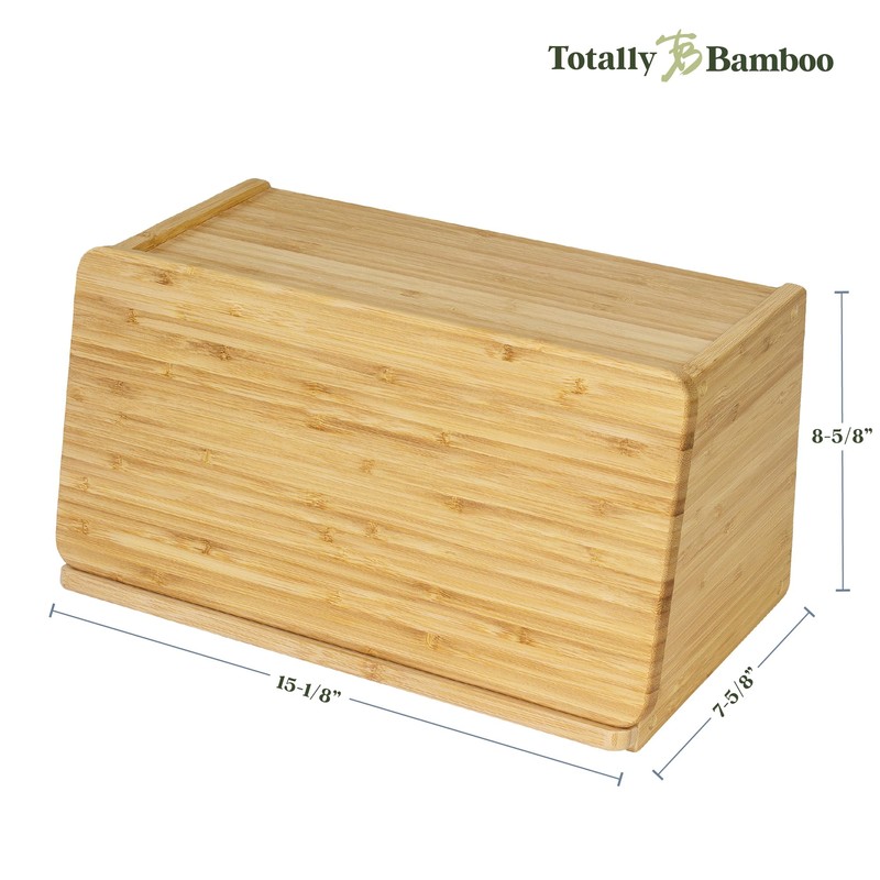 Totally Bamboo Bread Box for Kitchen Countertop – Bamboo Wood