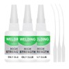 JUE-FISH 3PCS Welding High Strength Oily Glue Plastic Super For