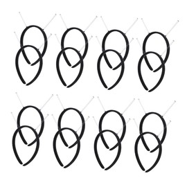 FRCOLOR 20pcs Black Spring Headbands for Women DIY Hair Accessories Stable Hold Soft Comfortable Hairbands for Handmade Crafts Weddings Parties
