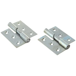 TIMCO Rising Butt Hinges Left Hand Steel Silver - 75 x 72