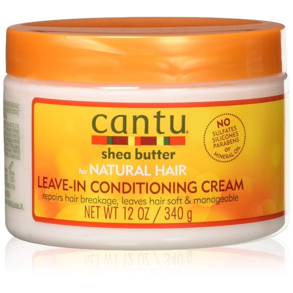 Cantu Shea Butter for Natural Hair Leave in Conditioner Repair Cream 12 Oz (Pack of 2)