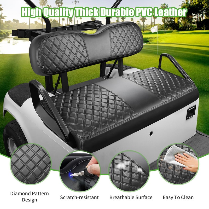 10L0L Golf Cart Seat Covers for EZGO TXT Front Seats