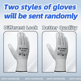 Schwer 6 Pairs ANSI A6 Cut Resistant Gloves CR7120 Cut Proof Work Gloves, Touchscreen, for Men and Women Used for Woodworking, Glass Cutting, Construction, Cargo Handling, Car Repair, XL