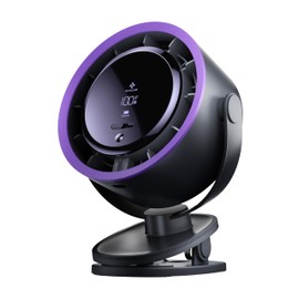 SP Space Player Portable Clip on Fan Battery Operated, Small Powerful 100 Speed Quiet 360° Rotate, USB Rechargeable Mini Personal Cooling Fan for Desk Table Home Office Stroller Camping - Gray