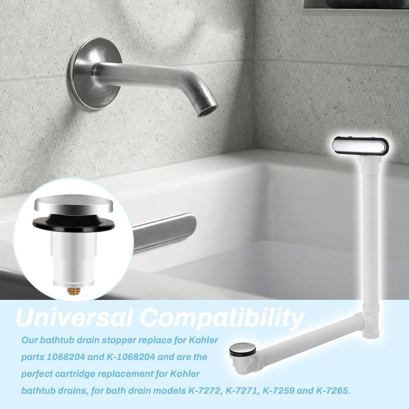 1068204 Pop Up Bathtub Drain Stopper, with 3/8'' Thread Studs