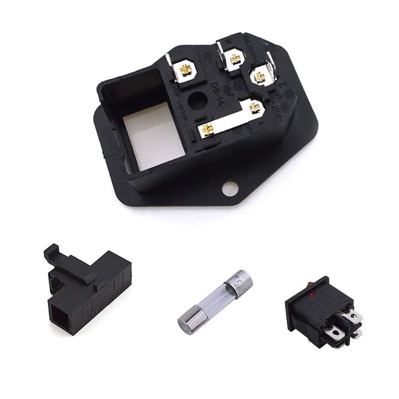 HiLetgo 3pcs AC 250V 10A 3 Terminal Power Socket with