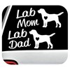 Lab Mom and Lab Dad Labrador Retriever Decal Sticker Set