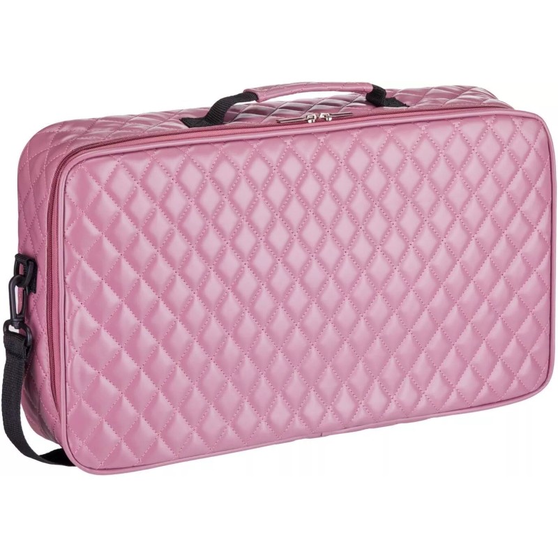 C&H Solutions “Purple Pink”Quilted PU Leather Mahjong Carry Bag with