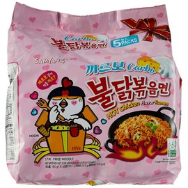 550 Samyang Hot Chicken Carbo Flavor Ramen 4.58 oz, Pack 5