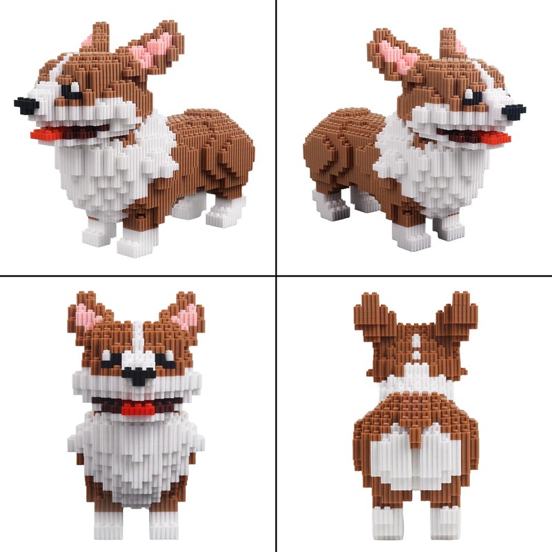 Larcele Panda Building Blocks, Toy Bricks, Animal Building Blocks, 7812