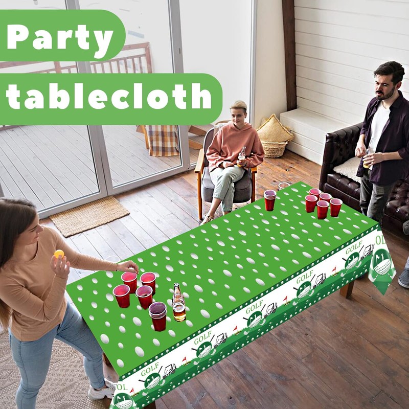 HAKOTI Golf Birthday Tablecloth