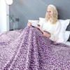 Cute Purple Blanket Soft Fleece Leopard Print Throw Blanket for
