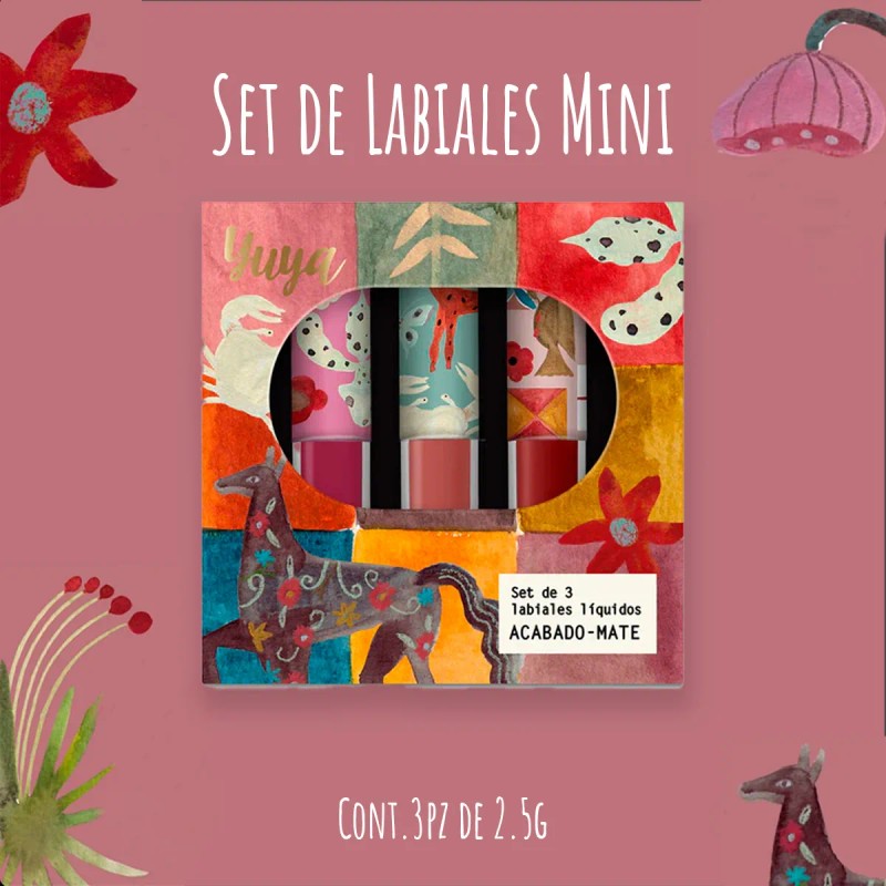 Set De Labiales Yuya Acabado Mate Larga Duración 3pz De