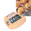 Luqeeg Cute Animal Digital Kitchen Timer, Yellow Tiger, LCD Large