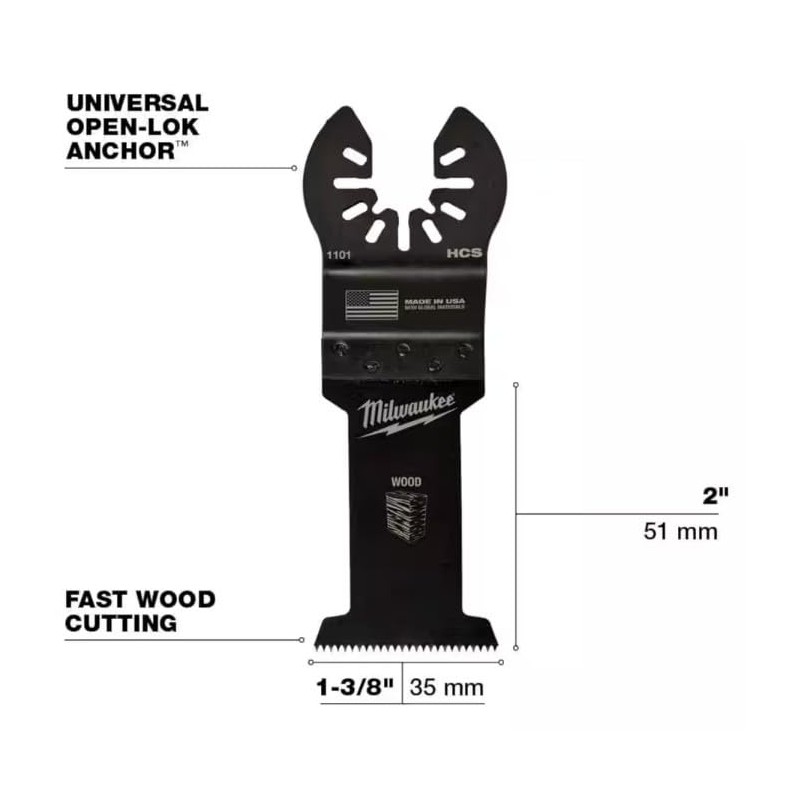 MILWAUKEE Universal Fit Open-LOK 5-Piece Oscillating Multi-Tool Set (49-25-1135)