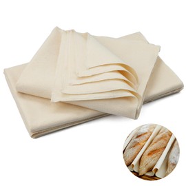Pack of 3 Baker's Linen Cloth Bread Baking 48 x 36 cm Natural Baker's Linen Dough Cloth Proofing Foil for Bread Baking Accessories Swirl Cloth for Dough Preparation Baking for Families, Bakers and