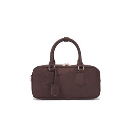 JOLLQUE Suede Crossbody Bag for Women,Autumn Winter Handbags Purse,Fashion Small Designer Shoulder Bag(Coffee)