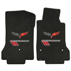 C6 Grand Sport Floor Mats - Double Logo for 2010-2013 Grand Sport Corvette