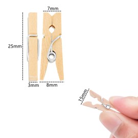 200Pcs Mini Wooden Clothes Pegs for DIY Home Arts Crafts Decoration
