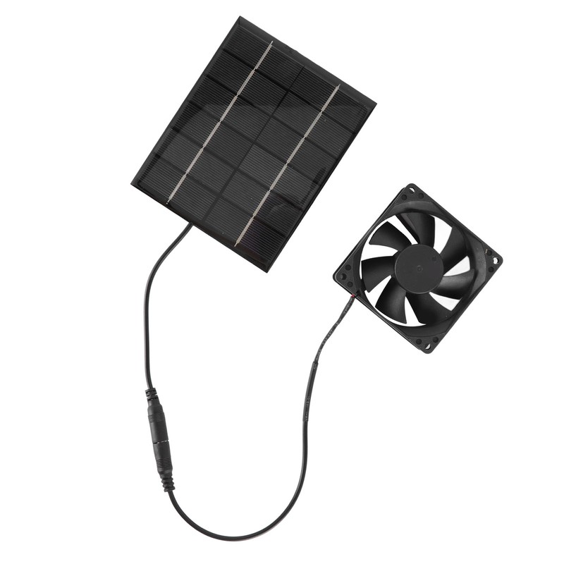 Solar Panel Fan Exhaust Air Ventilation Heat Dissipation Tool for