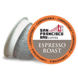 San Francisco Bay Compostable Coffee Pods - Espresso Roast (80 Ct) K Cup Compatible including Keurig 2.0, Dark Roast