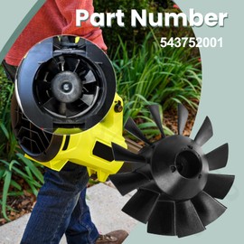 543752001 Blower Fan for Ryobi RY404010 RY404013 RY404014