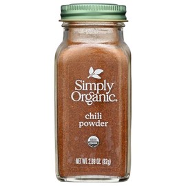 Simply Organic Chili Powder, Kosher, USDA Certified Organic, 2.89 Ounce (Pack of 6)
