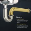Highcraft 1-1/2” x 18” Waste Arm Direct Connect Brass Waste