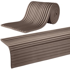 MABOZOO 8'' Extra Wide Seat Edge Cushion, 13.1 FT Length Foam Fireplace Cushion Soft Hearth Guard Bumper Pad Child Proof Padding Hearth Pad Edge Protector, Fireplace Baby Proofing for Baby (Walnut)