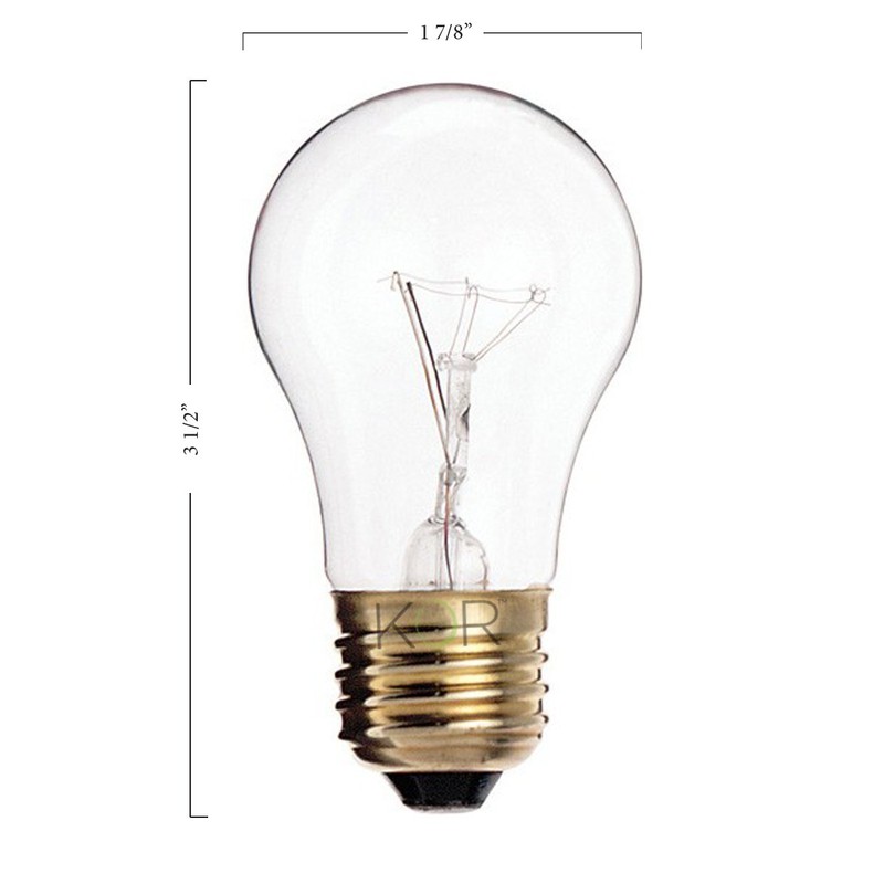 KOR (Pack of 6) A15 25W Incandescent Appliance Bulbs –