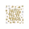 Caspari Confetti Happy New Year Paper Cocktail Napkins in White