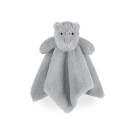 Apricot Lamb Clever Rhino Cute Comforter Soft Loveys for Baby Boy and Girl, Security Blanket for Babies, Infant and Toddlers, Grey 14x14 Inches