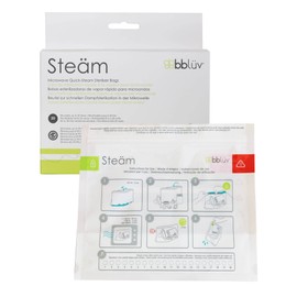 bblüv – Steäm - Microwave Baby Bottle Cleaner by Steam, 120 Uses Per Pack, Reusable, BPA-Free, Baby Bottle Cleaner, Quick and Easy