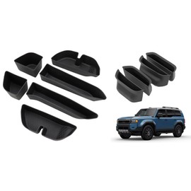 Qlhshop For 2026 2025 2024 Toyota Land Cruiser 1958 LC250 Prado Accessories - 4 Door Pocket Liner Protector with Door Handle Insert Organizer Storage Box - Front Rear Interior Accessories, 10 Pack