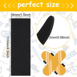 24 Pieces Fingerboard Foam Grip Tape Adhesive Foam Tape Black Non Slip Foam Grip Tape for Fingerboards, 38 x 110 m x 2 mm