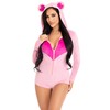 Leg Avenue Sweetheart Bear, features ultra-soft velvet plush zip up