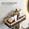 Shower Storage Rack 3 Layers Punch Free Rectangle Aluminum Shower