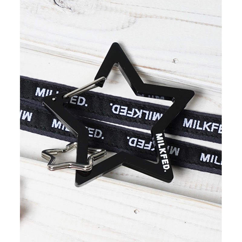 Milkfed 103211054028 NEO STAR CARABINER Key Chain, Black, One Size,