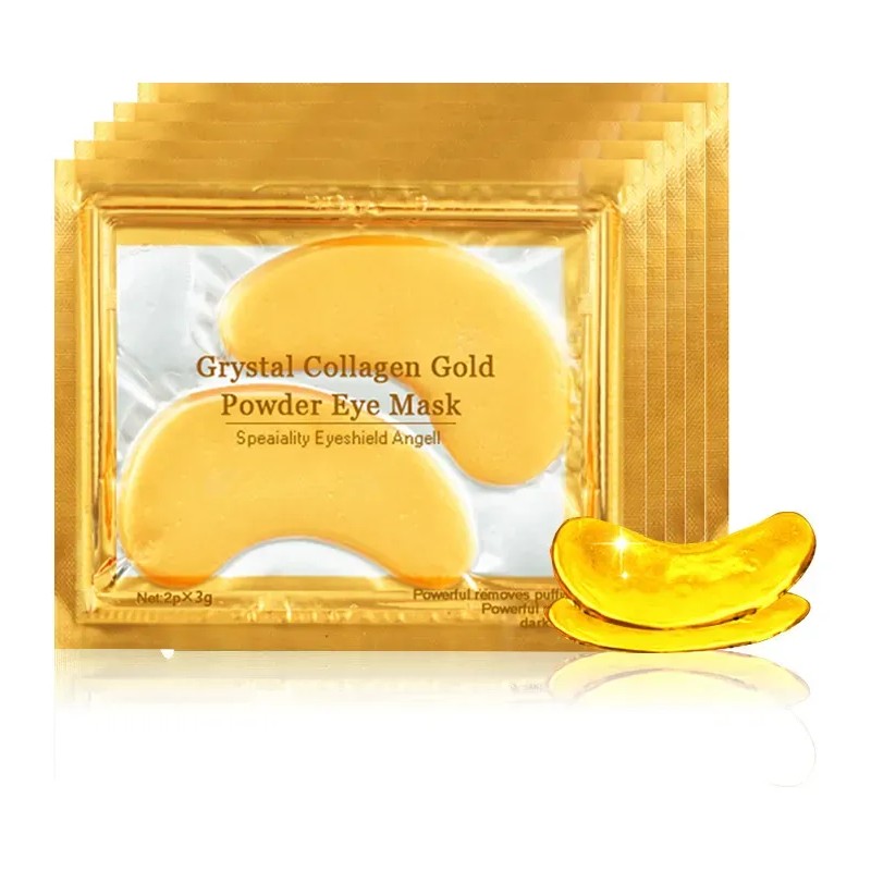 50 Pares De Parches Para Ojos Crystal Gold Que Eliminan